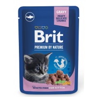 BRIT PREMIUM ΓΑΤΑΣ WHITE FISH GRAVY KITTEN 100gr